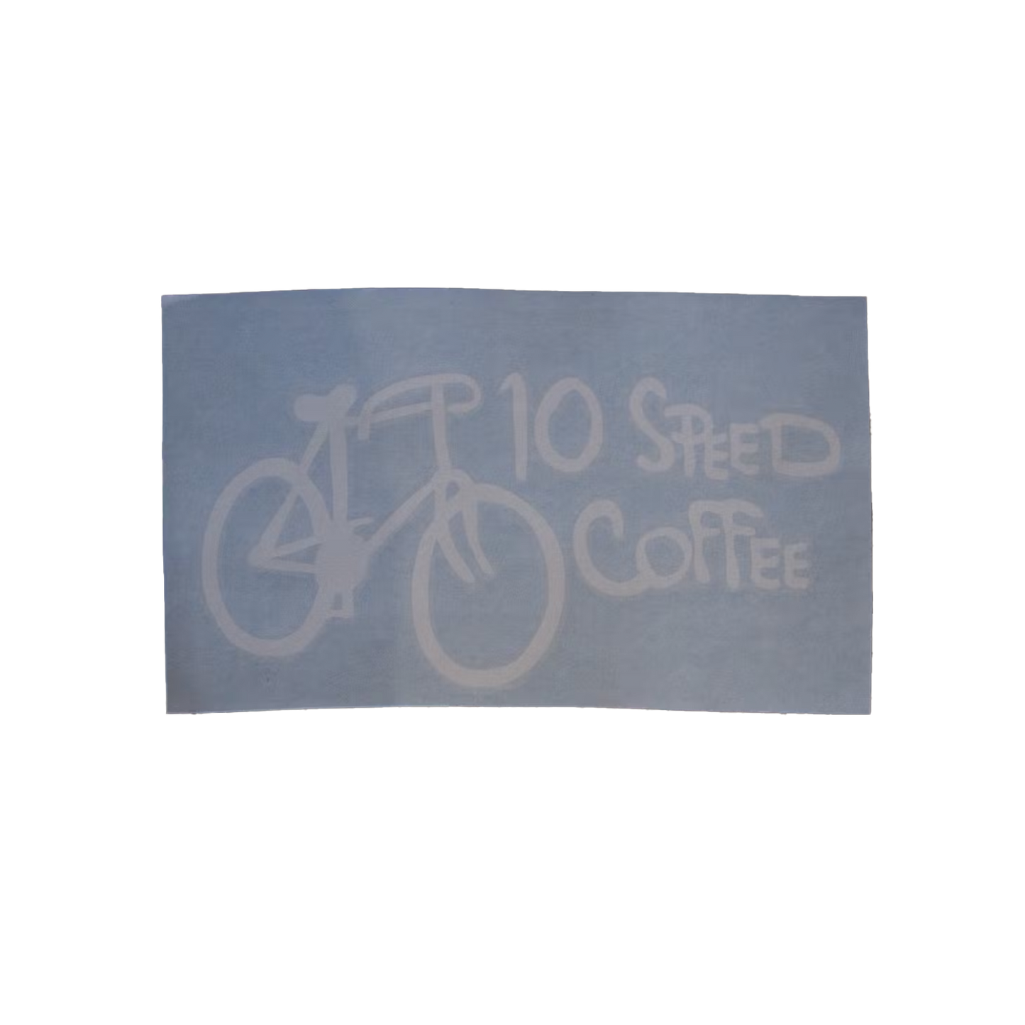 Vinyl sticker with 10 Speed Coffee logo