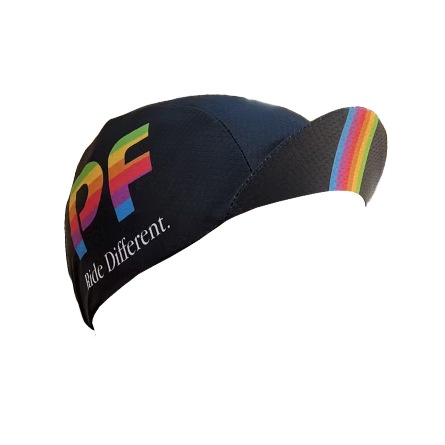 Cycling Cap with PF logo and text "Ride Different"